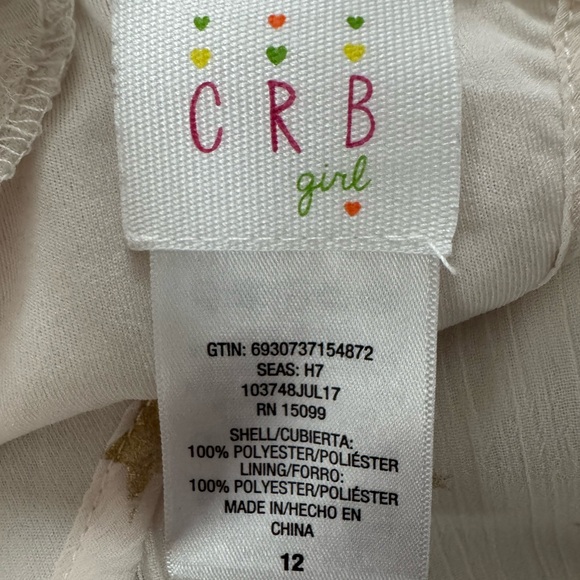 Beige Dress with Gold Star Pattern - Picture 3 of 3